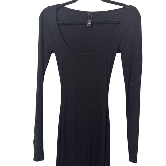 SKIMS Soft Lounge Ribbed Maxi‎ Dress Black XS - Picture 4 of 7